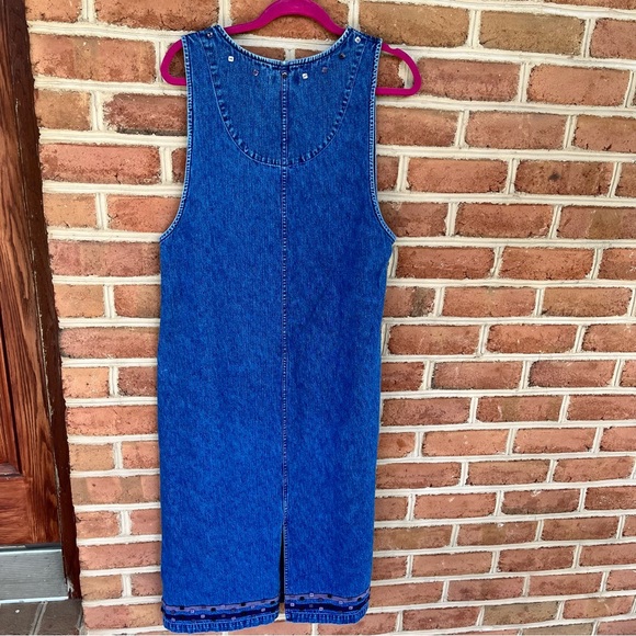Vintage maxi denim cotton dress, size small/medium - Picture 8 of 9